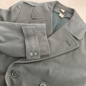 US Army Wool Gabardine Overcoat 36L AG44 Vietnam Era Military Winter Coat (READ)